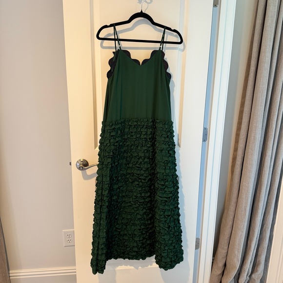 Cynthia Rowley Green Maxi Ruffle Dress | S - Picture 6 of 9